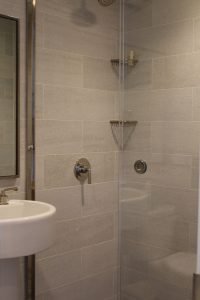 Classic chrome is the perfect choice to finish this bathroom for a timeless look.