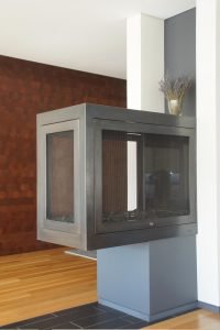 This area of the home warms the mind, body and soul. A base was built and nook created to showcase this fireplace from several different angles.